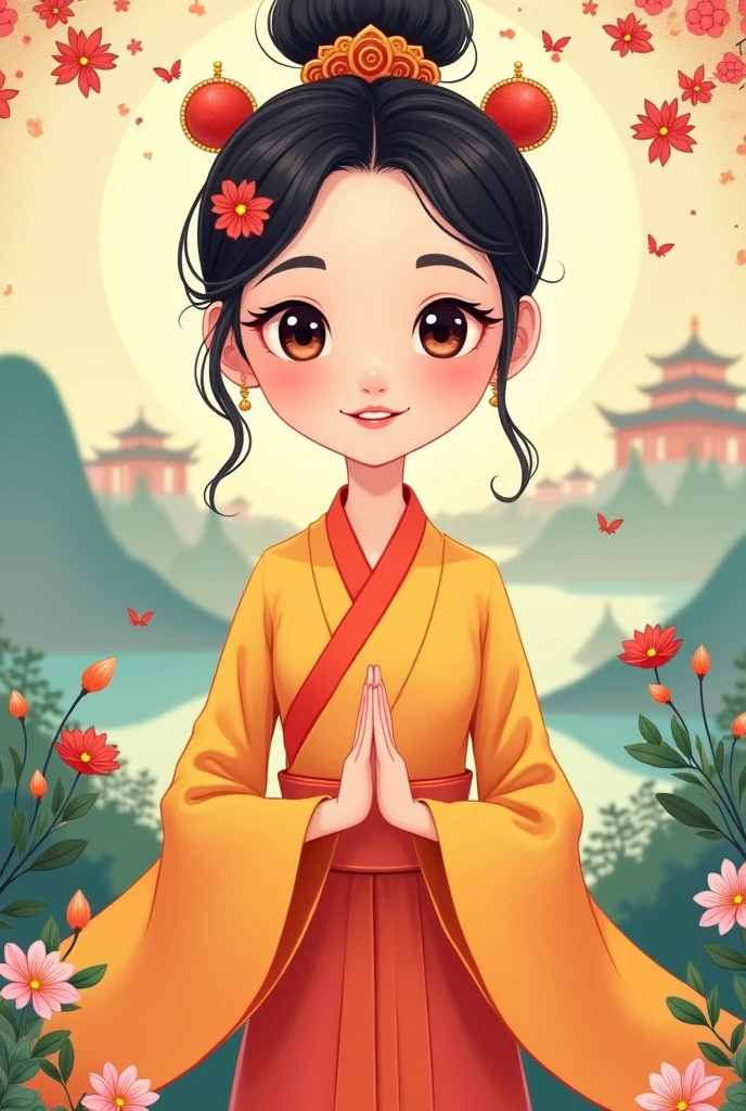 Cartoon Chinese Wellness Female Avatar