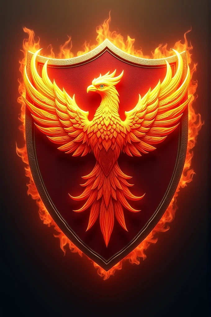 Phoenix logo on a fiery red shield