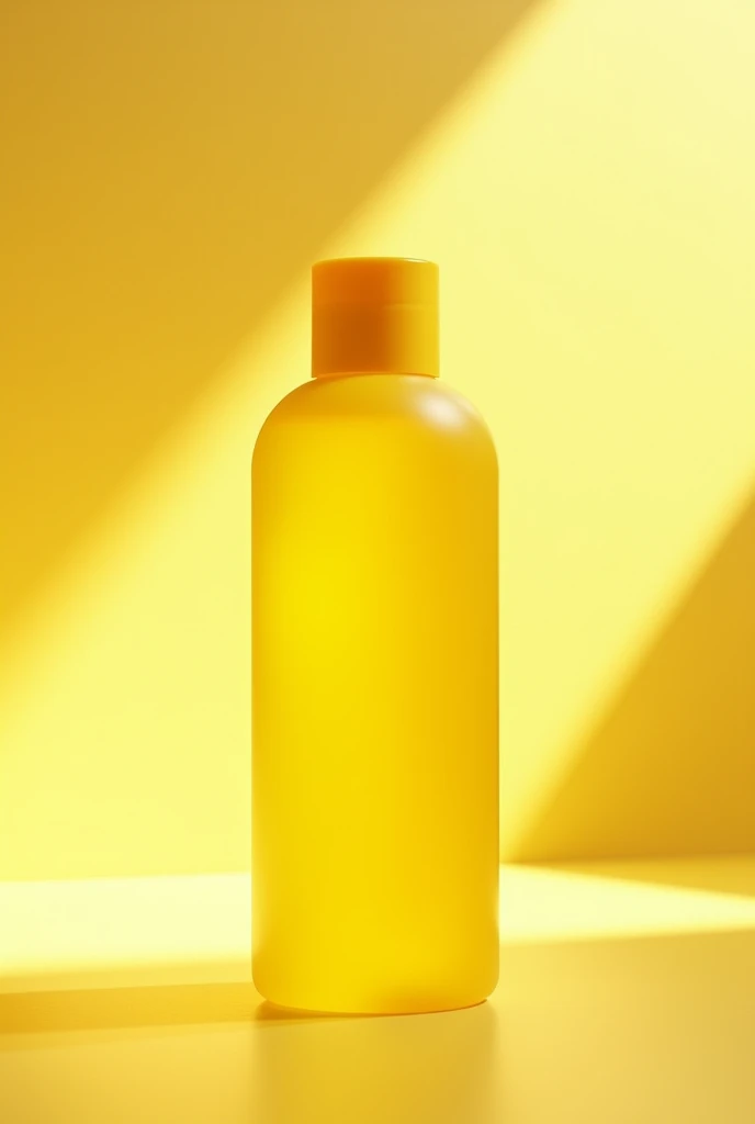 Yellow shampoo bottle