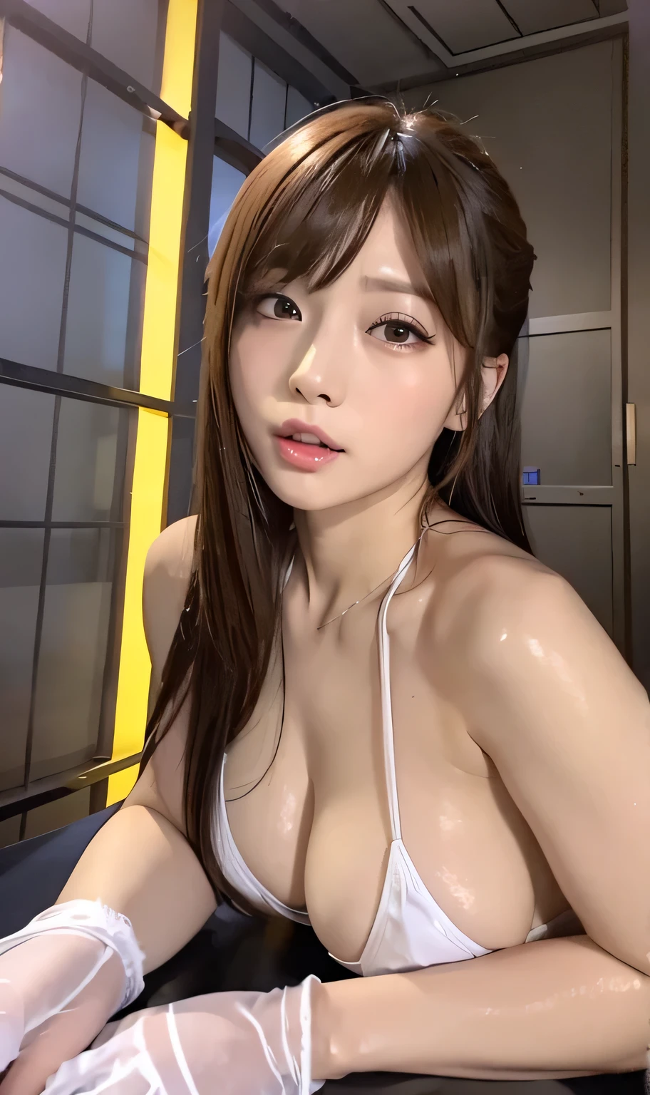 ((Low angle lens from behind)), ((28 years old,A very cute ,Walking on all fours,Wearing White Silk Extreme Microcord,In a beautiful park)),(((:1.4,Large breasts sagging:1.5))),8k,Body shot RAW photos)),(Highly refined skin:1.2),(The transformation is revealed:1.5),(of:1.5),(裸of:1.5), (Cropped shoulders:1.1),(Naked crotch:1.5),ofPhotography,masterpiece,Best of quality,Dark gray background,(A beautiful white person,Beautiful blue eyes,Gorgeous blonde hair,White skin,Huge soft and beautiful abs,金of,wearing white gloves),Various poses,The face is very detailed,Delicate of eyes,((No close-ups)),((surprise)),((She wears a vibrator on her crotch)),((Her crotch is now wet)), ((Low angle shot from behind)),((Seduce))((ahegao)),。
