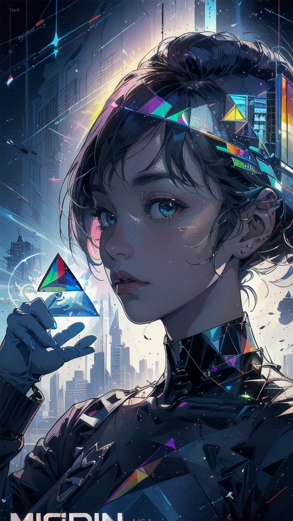 (((masterpiece, highest quality))),(((solo:1.2))),(((1girl:1.2))),32k wallpaper, very detailed, poster, vintage science fiction,(((((geometric cinematic movie poster))))), (bauhaus), shape,(((abstract))),(mid century modern),movie poster,(((((portfolio))))),(((((Close-up))))),(((((bust up))))),((((more various angle)))),(((highlight))),Vast landscape,((((heterochromia)))),(((complete. detailed face))),(((Extremely talented))),(((most complecated machine))),((Overall colorfully)),(((((Absolutely no background))))),(((phenomenon))),(((prism)))
