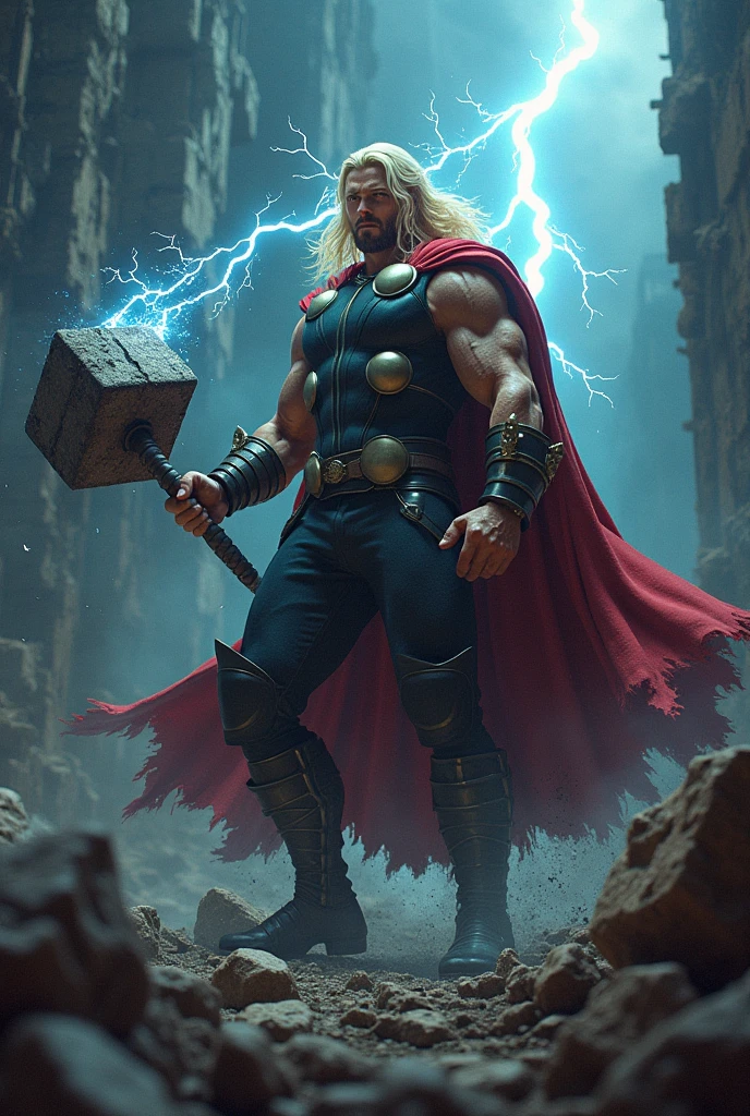 Thor   through hammer on zombie head 