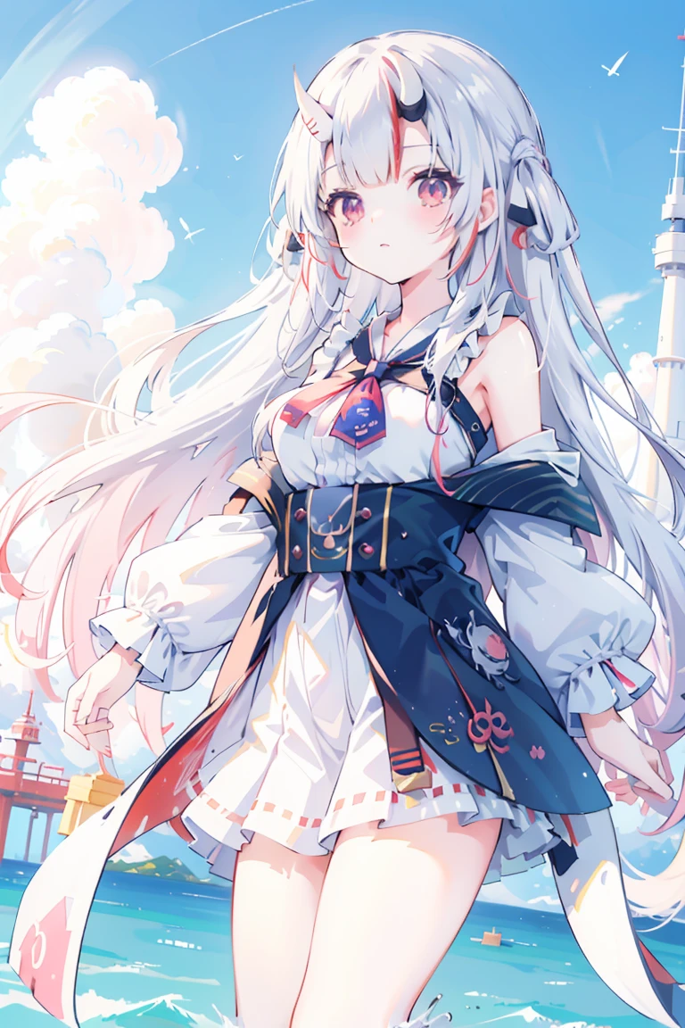 美しい服を着たcuteアニメの, Azur Lane Wind,Anime Goddess,Anime Style 4k, Perfect body, Perfect big boobs,((Highest quality, 8k, masterpiece :1.3)),white，((Highest quality, 8k, masterpiece :1.3)),Anime Style,Character Design,whole body,Costume Design,cute, Royal
