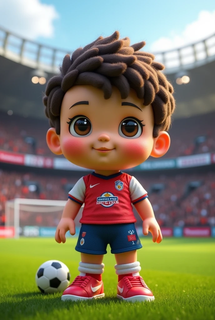 A doll wearing the Santa Cruz Football Club shirt