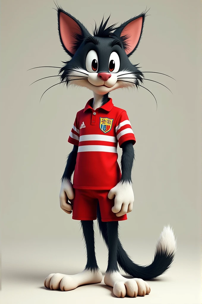 Sylvester the cat from Looney Tunes wearing a Colo Colo shirt