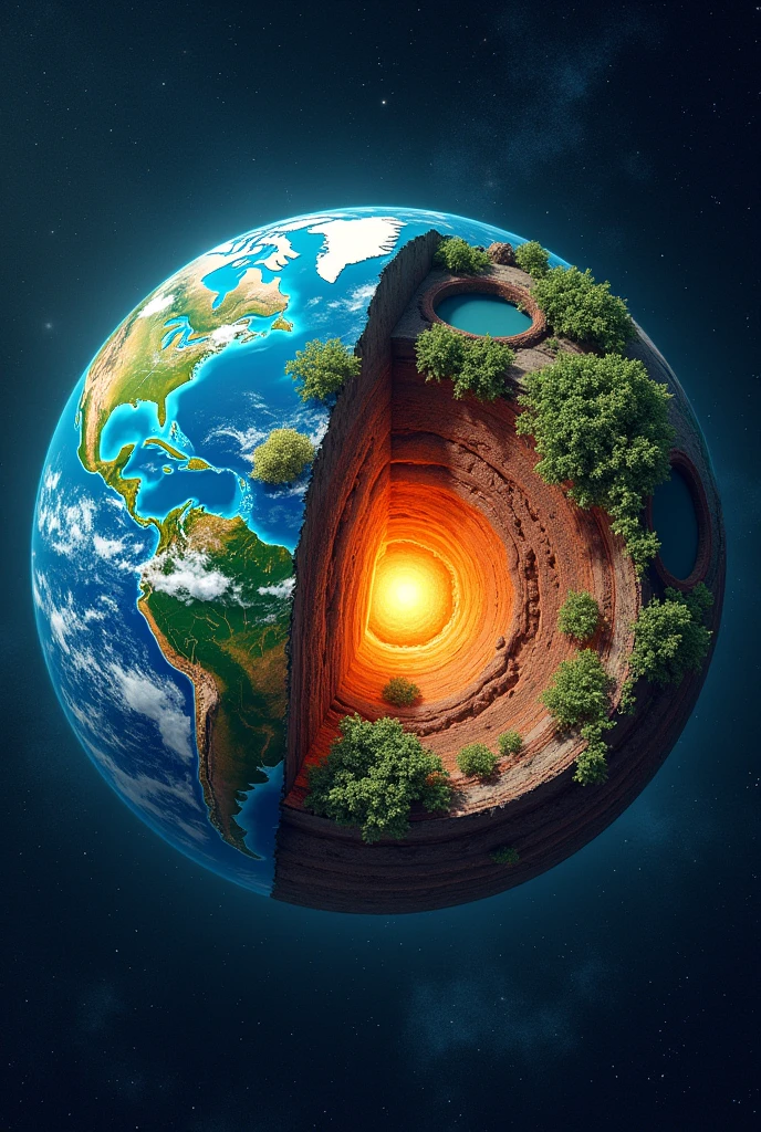  draw diagram of the earth showing the essential ingredients or their representative components that supports life 