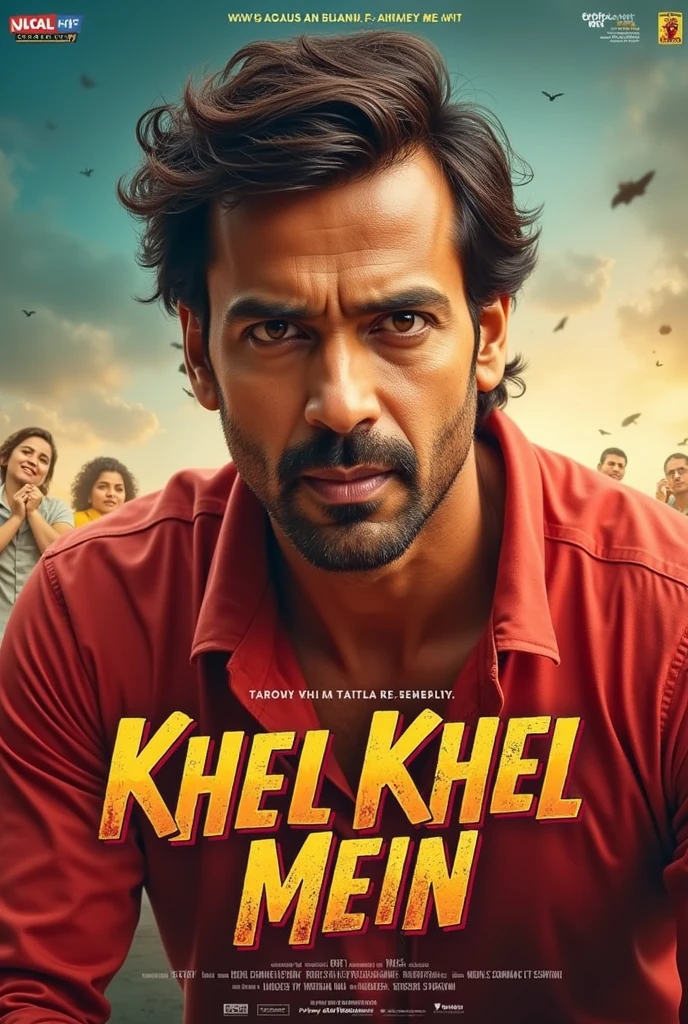 create a image which contains review includes below points. Also add Akshay Kumar's photo in the background -
Points -
Yesterday I watched #KhelKhelMein and the movie is great recipe of #Comedy #Drama & #Emotions
Many of scenes could be treat for #Meme industry.
#KhelKhelMeinReview - ⭐⭐⭐💫