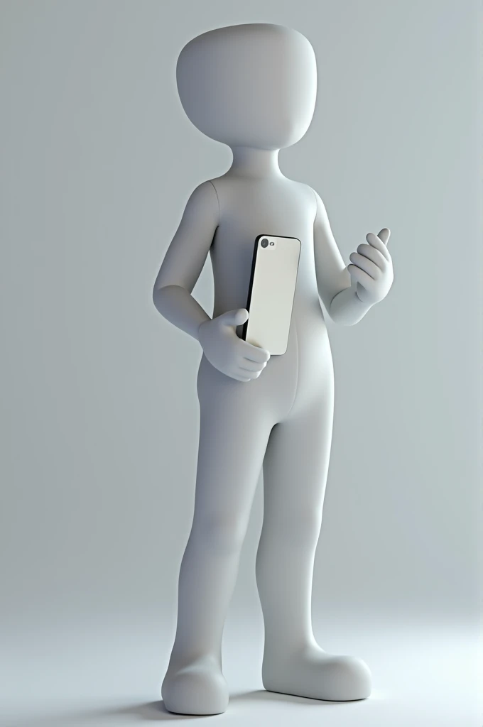 Create A 3d Man She Hand Phone Show
