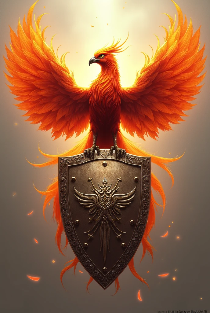  phoenix on a shield  