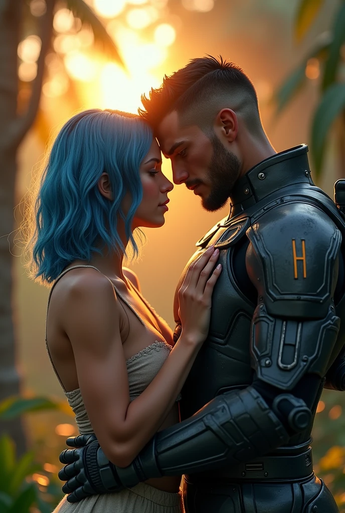 Girl with Blue Hair and Hunter from The Bad Batch have a romantic Relationship