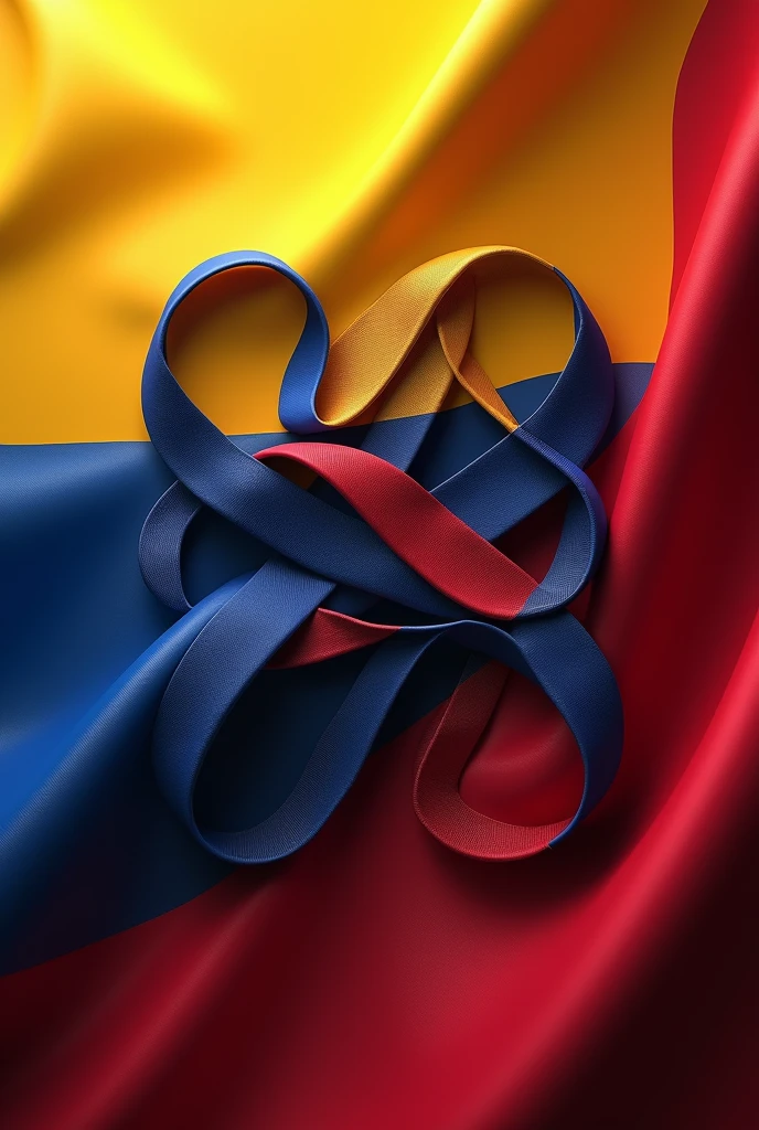 Intertwined AM letters in the colors of the Venezuelan flag