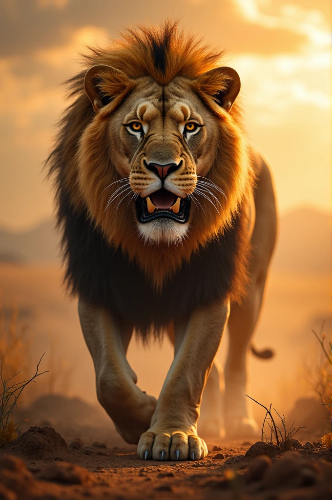 Montage with lion