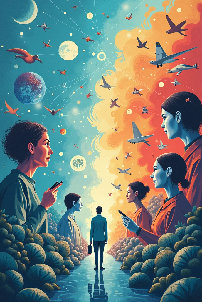 poster that envisions how the role of quantitative research across different fields can help in building up a strong society. Make it simple please