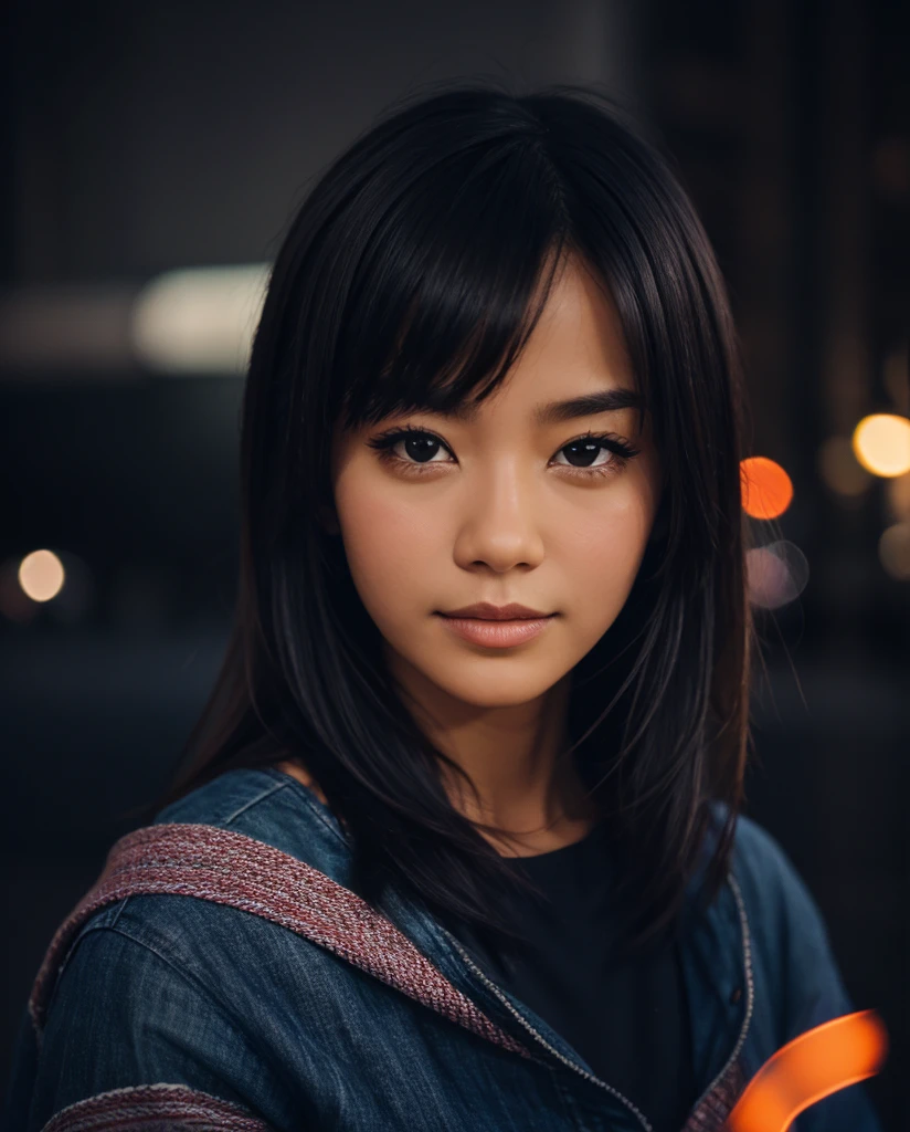 Portrait blur background night
