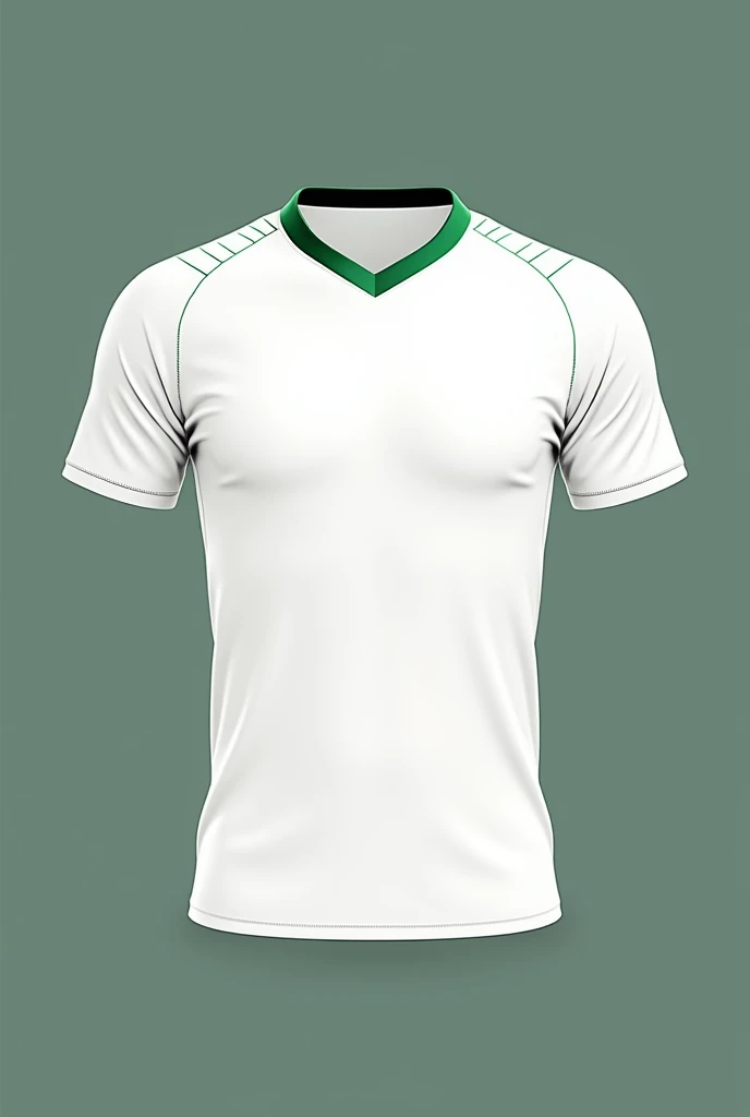 Italy National Team 2024 football jersey, white color with thin light green lines on the shoulders, black and light red