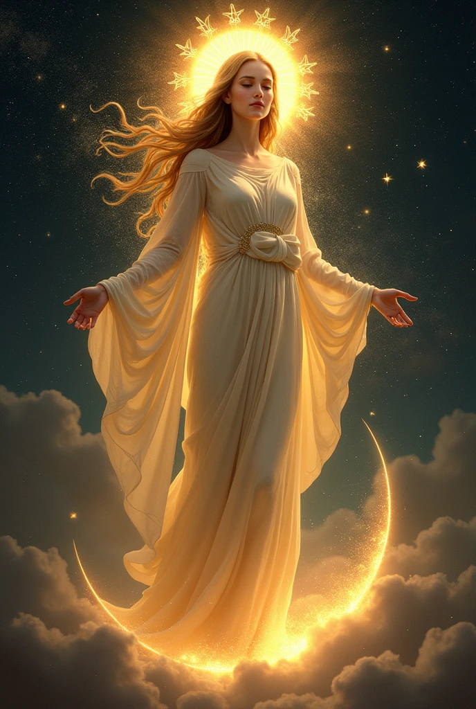 A woman clothed with the sun, with the moon under her feet and crowned with 12 stars
