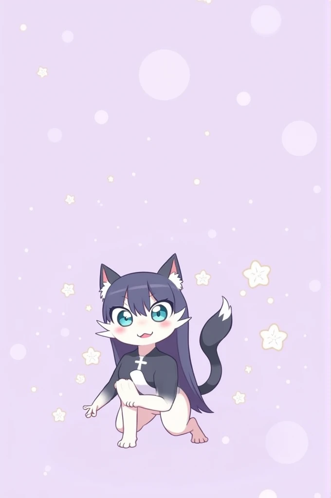 Cute pastel purple Kuromi wallpaper 