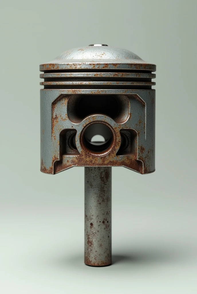  Complete motorcycle piston, worn, full size 