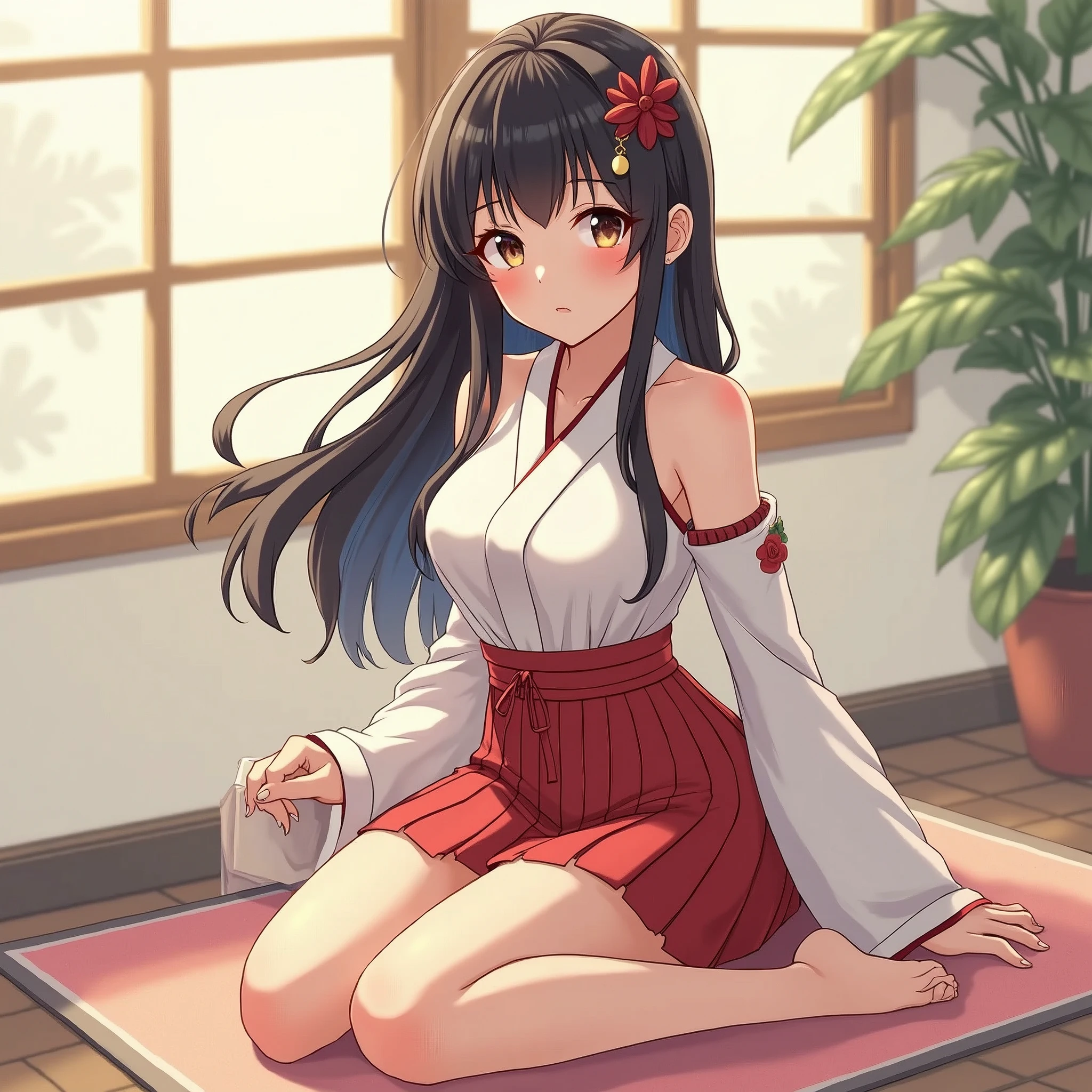 Anime style small breasted Japanese girl