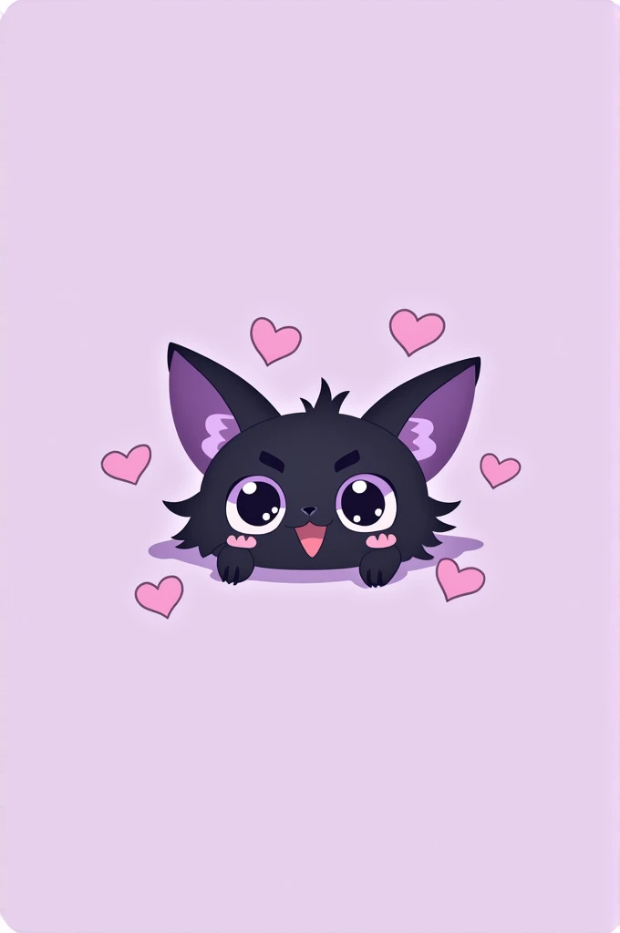 Cute pastel purple Kuromi wallpaper