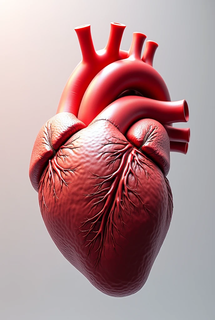 Human heart pumping blood