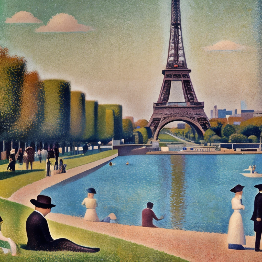 Georges Seurat、Pointillism、Eiffel Tower