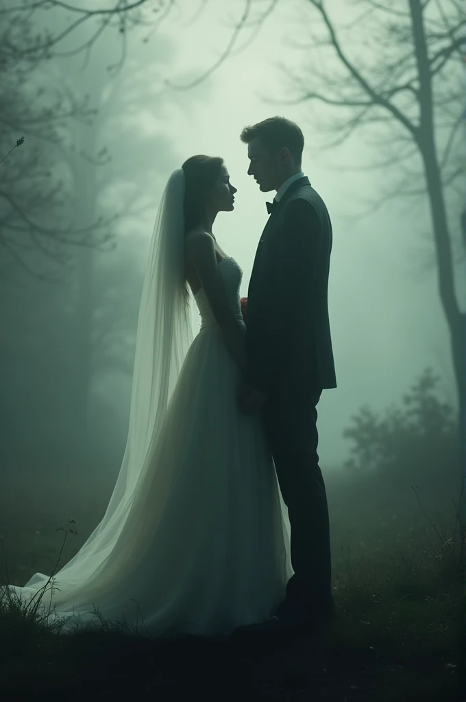 Shadow of the Bride and Groom (a girl and a boy)