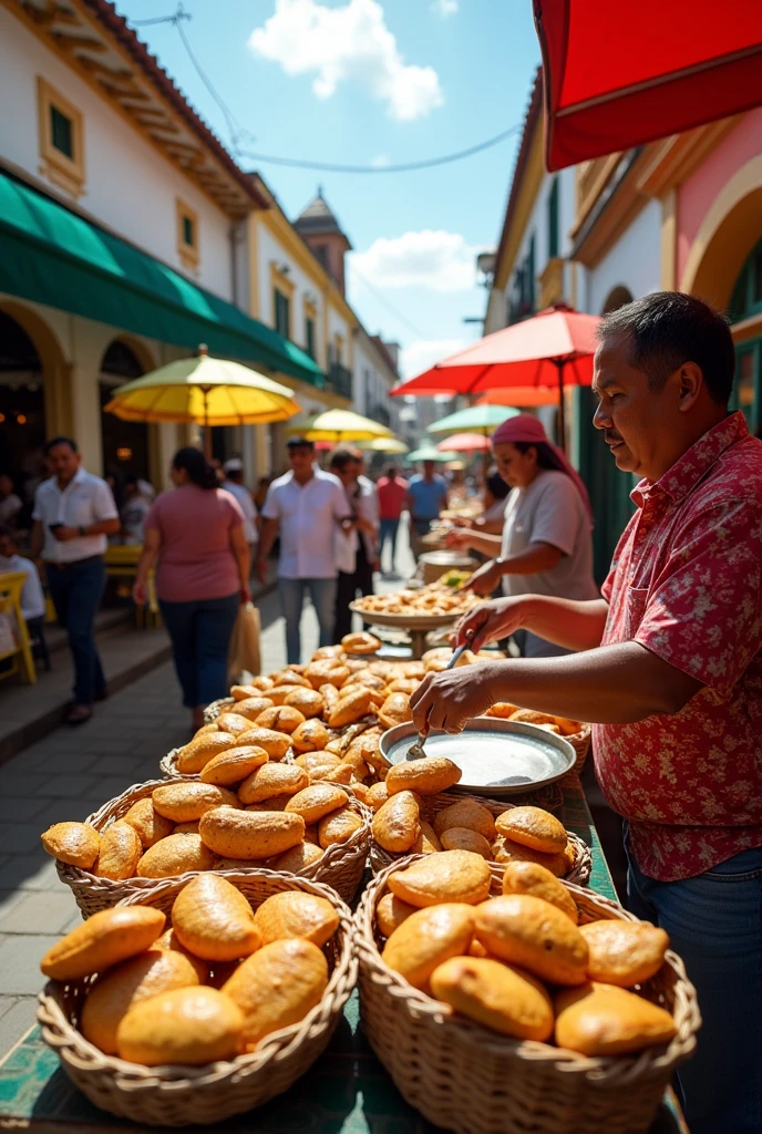 Sale of Maracaibo empanadas and pastries