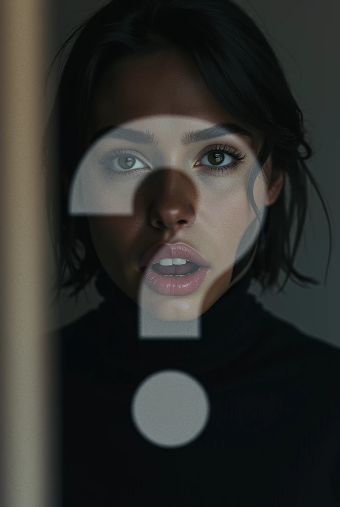 Hidden image of a famous celebrity, with a question mark, showing only part of the face or just the mouth