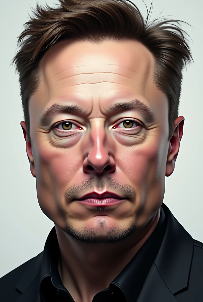 add elon musk face and make it hyper realistic