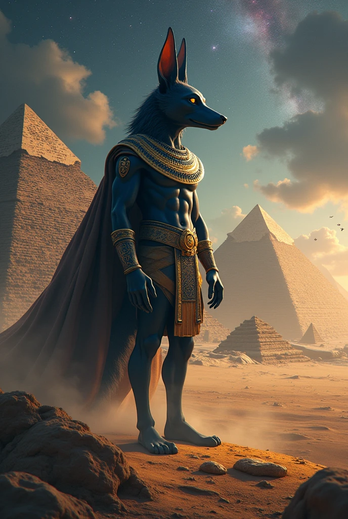 An alien, the god Anubis, and the pyramids