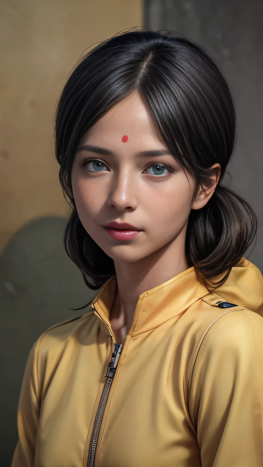 (masterpiece, best quality:1.5), 
(photorealistic, RAW photo : 1.4), 
(1boy), ( medium shot, professional portrait :1.5),  
beautiful face, (realistic face), 
beautiful hairstyle, 
realistic eyes, 
beautiful detailed eyes, 
(realistic skin), beautiful skin, 
absurdres, attractive, 
ultra high res, ultra realistic, highly detailed, 
golden ratio, 
 lalahsune,1girl, forehead mark, green eyes, dark skin, yellow pilot suit,