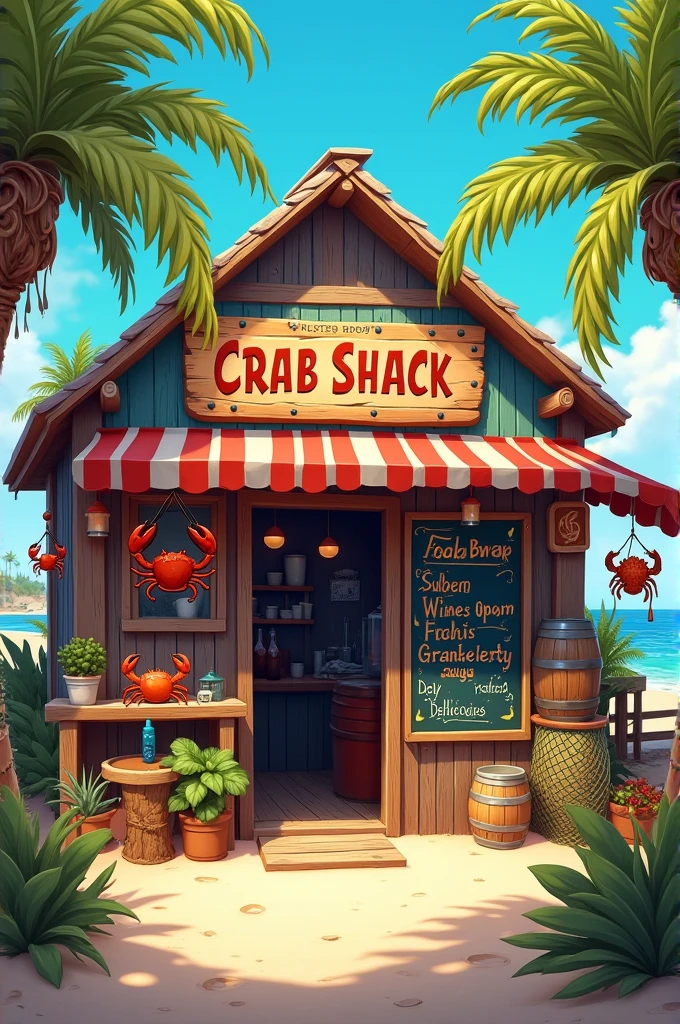 Create a background for a crab shack advertisement 