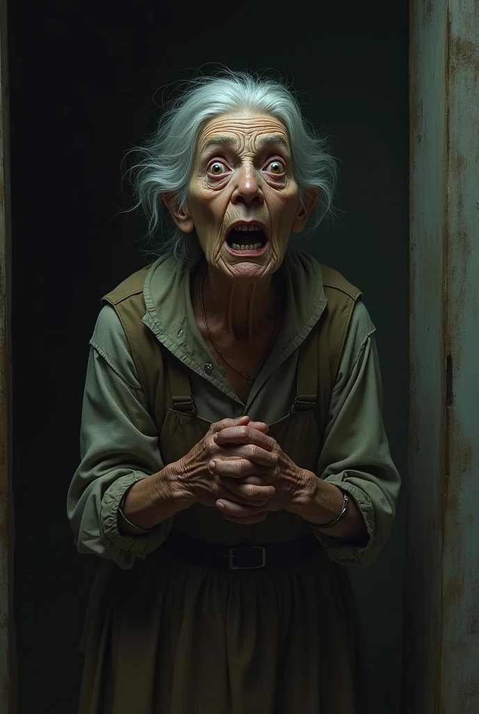 Scared old women