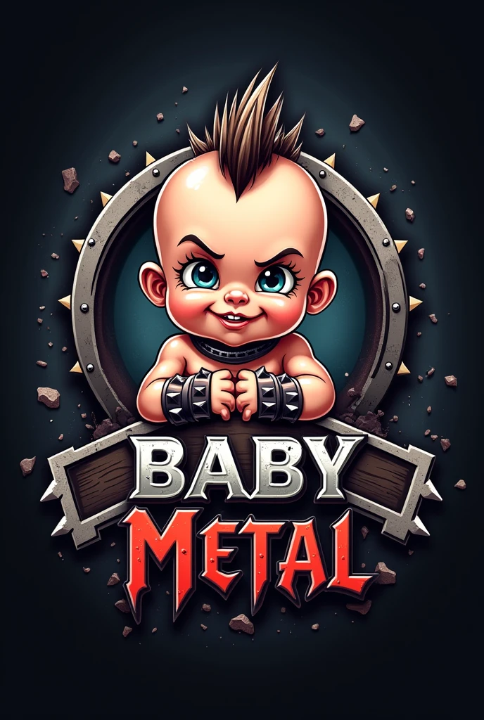 Cute baby metal logo