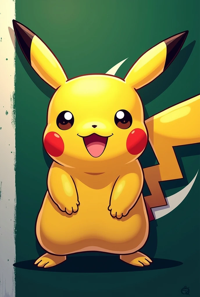 Pokémon picture but used pakistan flag in the background
