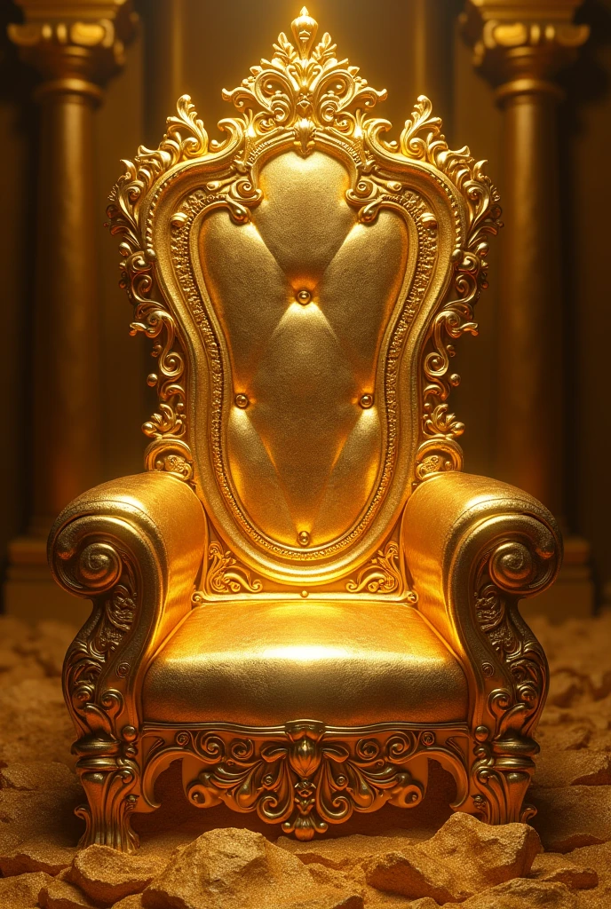King chair total golden colour 