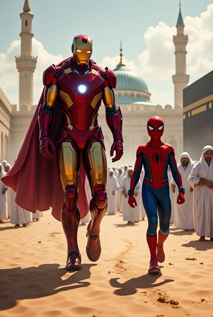 Iron man dan Spiderman naik haji