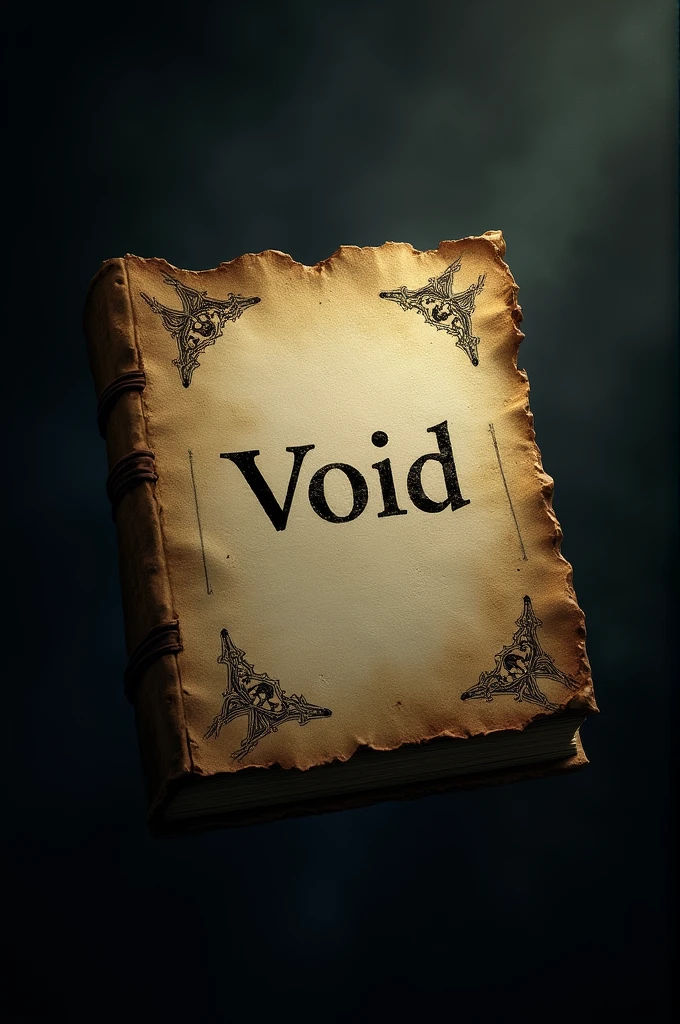 A page from a written book "Void"