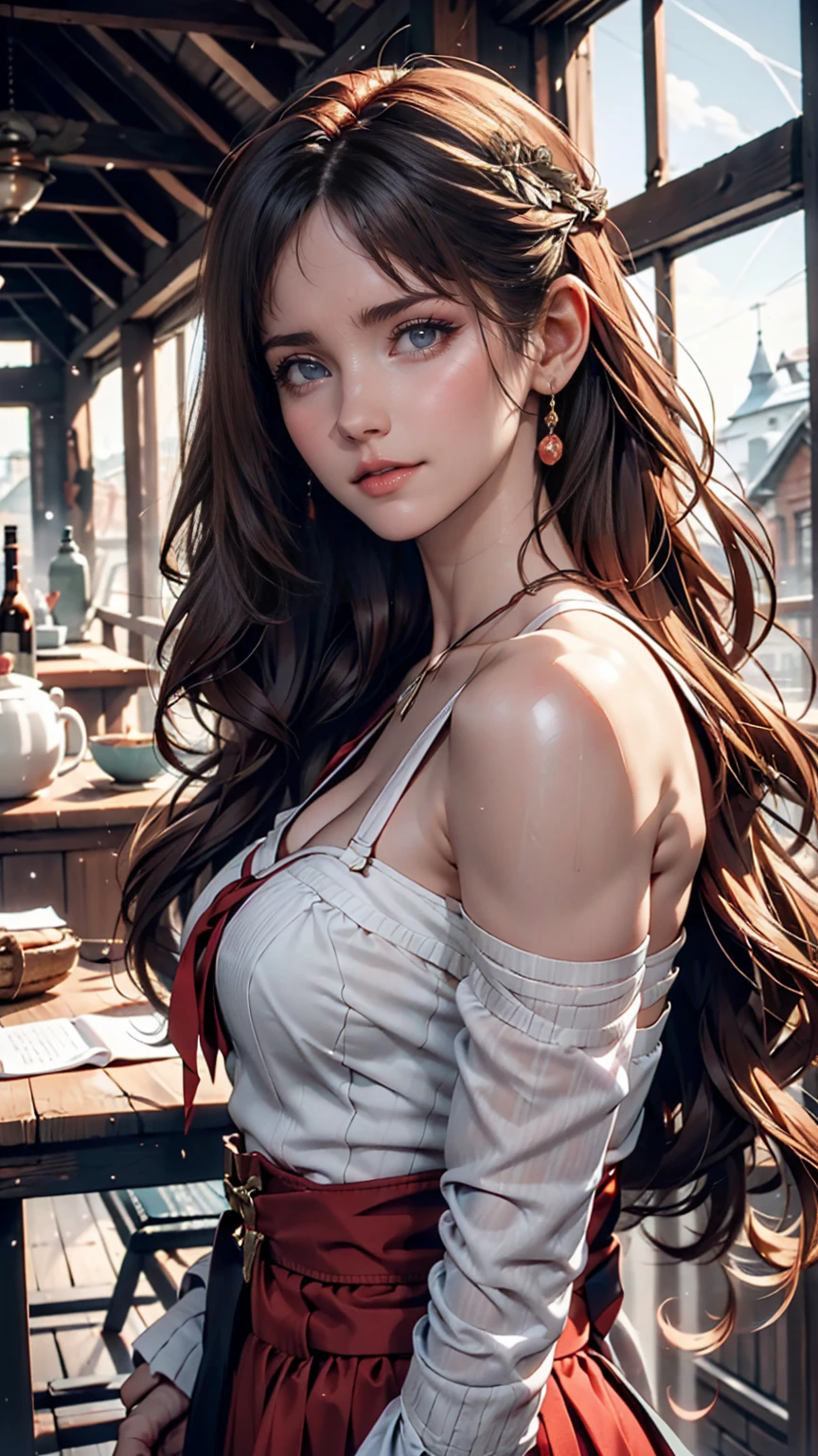 RAW Photos. Anna Karenina, 22 years old, Wearing period costumes, Russia, 19th century, perspective, half body detailed, Sharp focus, Slightly mixed, detailed, Medieval vibes, (high skin detailed: 1,2), 8K Ultra HD, Digital SLR, Soft Light, high quality, Fujifilm XT3 Grainy Film.