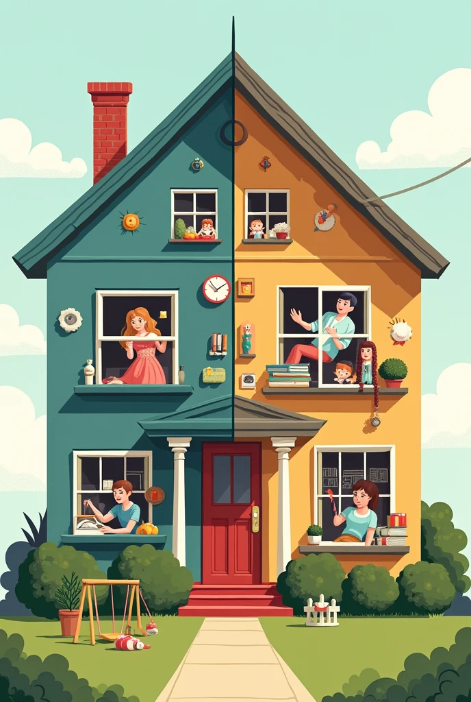 The 'me' is considered a phase of the self that is in the past. The 'me' has been developed by the knowledge of society and social interactions that the individual has gained. The 'I', therefore, can be considered the present and future phase of the self. Draw a house that will represent one your "I" self(future teacher, hardworking, reading books) and your "ME" self(playing barbie, swing, computer
