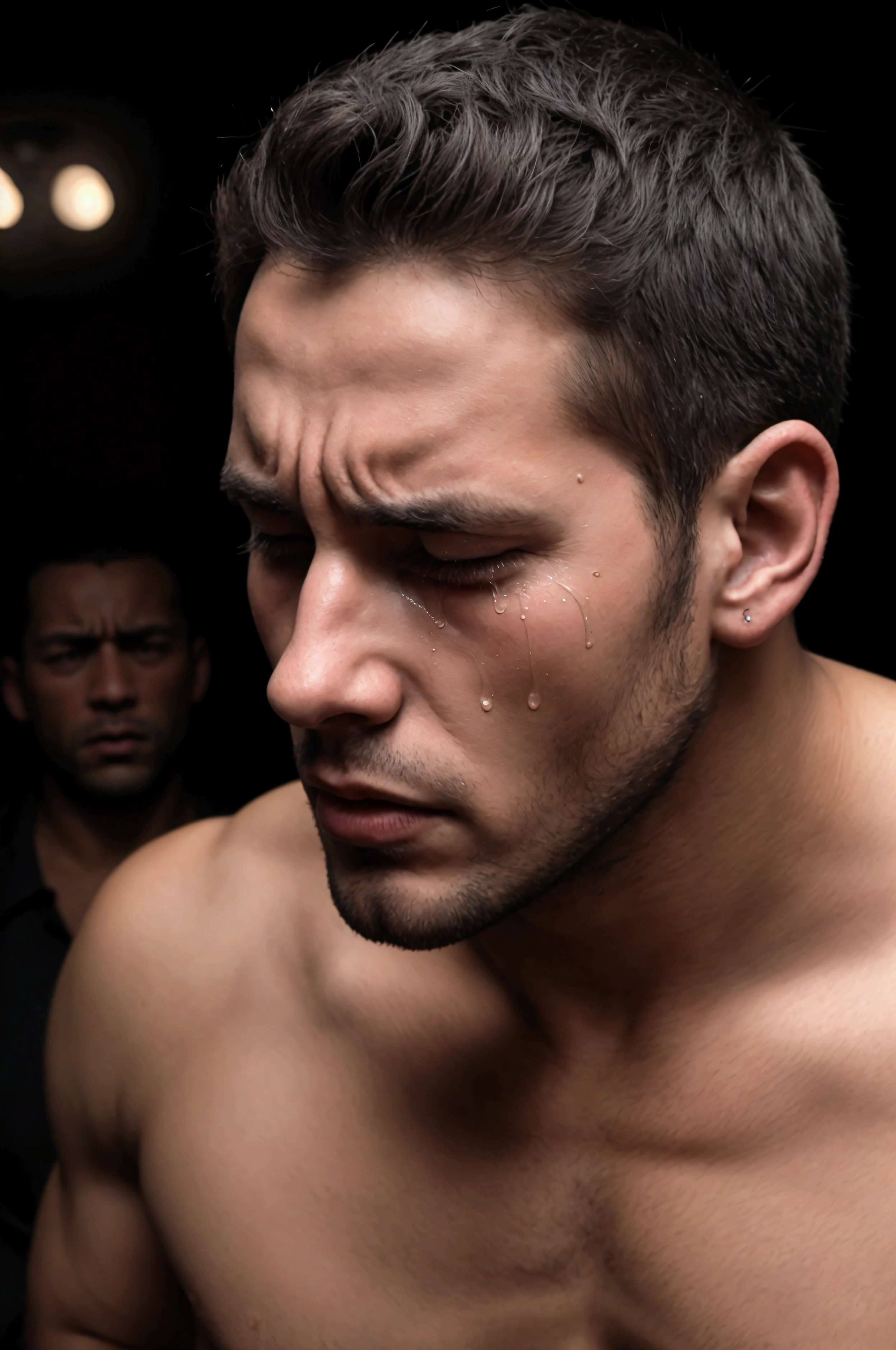men crying