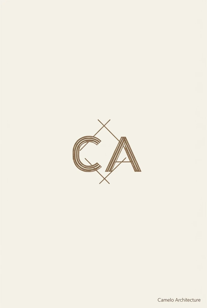 Simple and elegant logo with thin lines and a conceptual symbol that matches the theme and the initials of the name, For an architecture office called "Camelo Architecture"