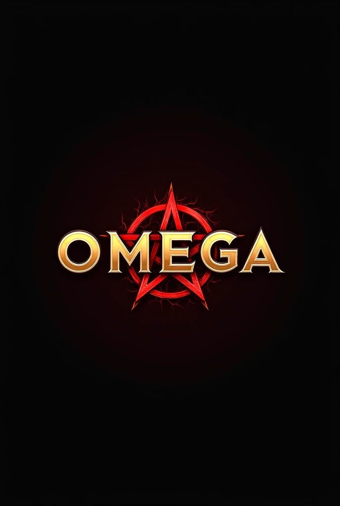 I need to logo for OMEGA with goldren font and the red satan.For esport theme.