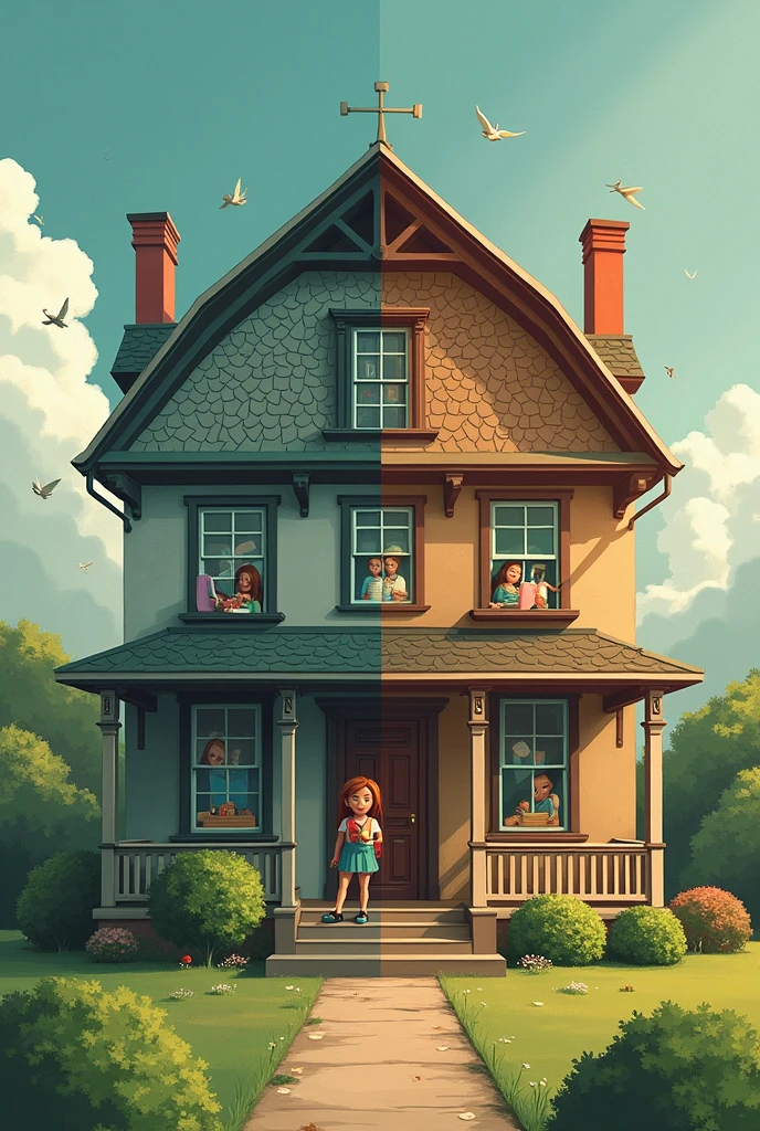 The 'me' is considered a phase of the self that is in the past. The 'me' has been developed by the knowledge of society and social interactions that the individual has gained. The 'I', therefore, can be considered the present and future phase of the self. Draw a house that will represent one your "I" self(future teacher, hardworking, reading books) and your "ME" self(playing barbie, swing, computer). It just a one person 