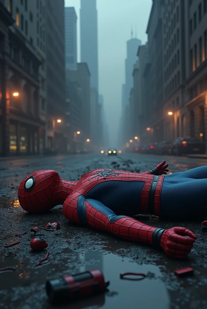 Spiderman fell and died