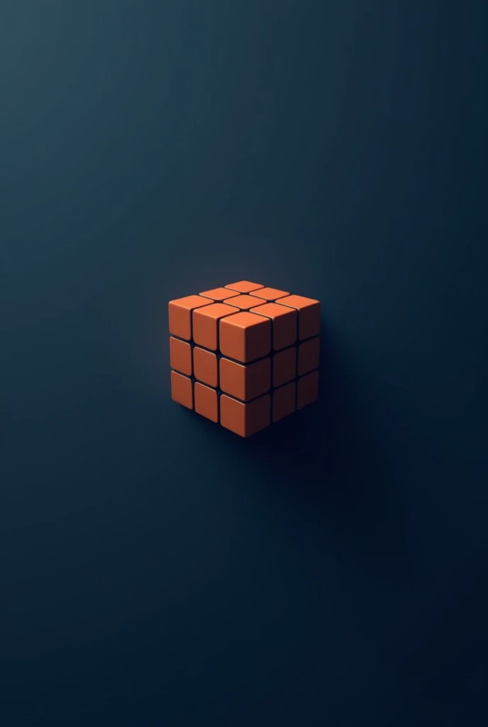 A wallpaper with a resolution of 1920x1080.
A dark shiny plain blue gradient image background.
A 6*6 puzzle cube positioned in the center of the image. the squares should have a slightly dark pumpkin gradient mix with other squares filled with dark brown (#7c4700), A grid of squares, each 1.2 inches in size with a 5-pixel solid border.