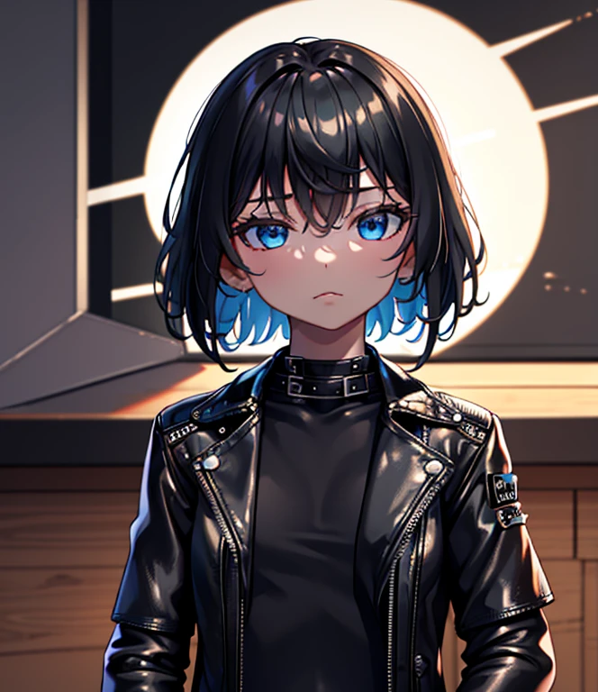 best quality, high quality, ultra quality, 8k, masterpiece, detailed, extremely detailed, insanely detailed, ultra detailed, ultra highres ,exquisite,
lifelike Images,cinematic experience,UHD picture,Realistic,photorealistic,hyperrealistic,vivid,RAW photo,shot by DSLR, One girl, (black leather jacket:1.3), white tank top, black leather pants,