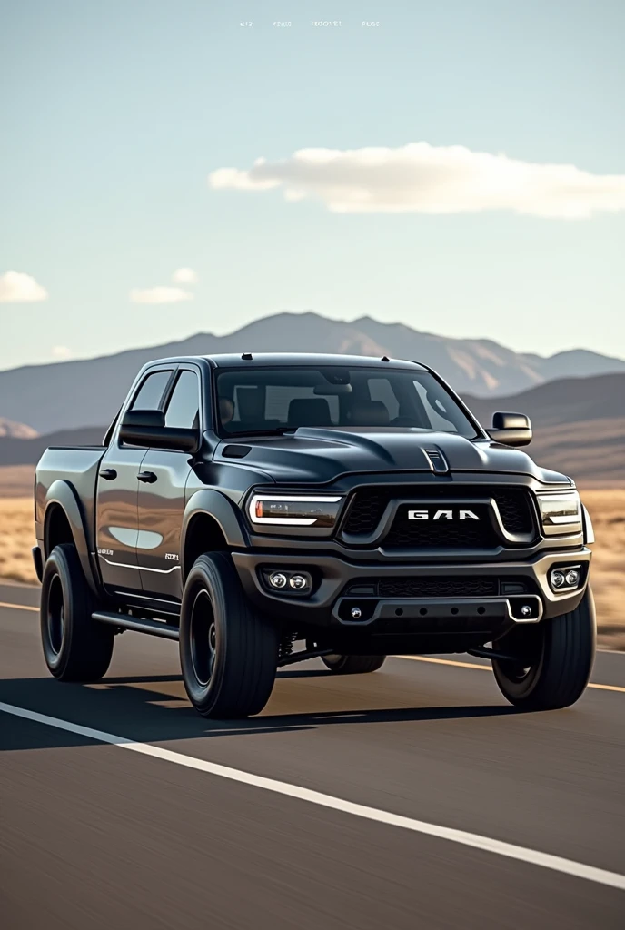Create a pickup truck, with the ROLLS STONE logo on the front grille