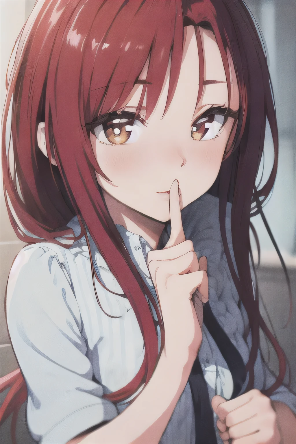 (masterpiece, Highest quality),One person, Beautiful Face, be quiet, Redhead,